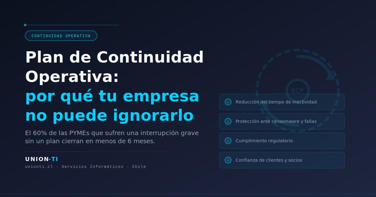 Plan de Continuidad Operativa TI: por qué tu empresa no puede ignorarlo