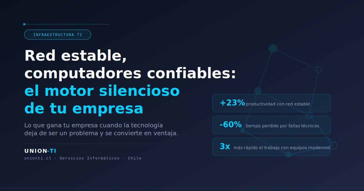 Red estable y computadores confiables: lo que realmente gana tu empresa